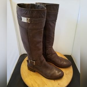 Antonio Melani Brown Leather Tall Riding Boots